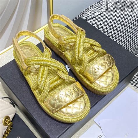 chanel cord sandals 2021